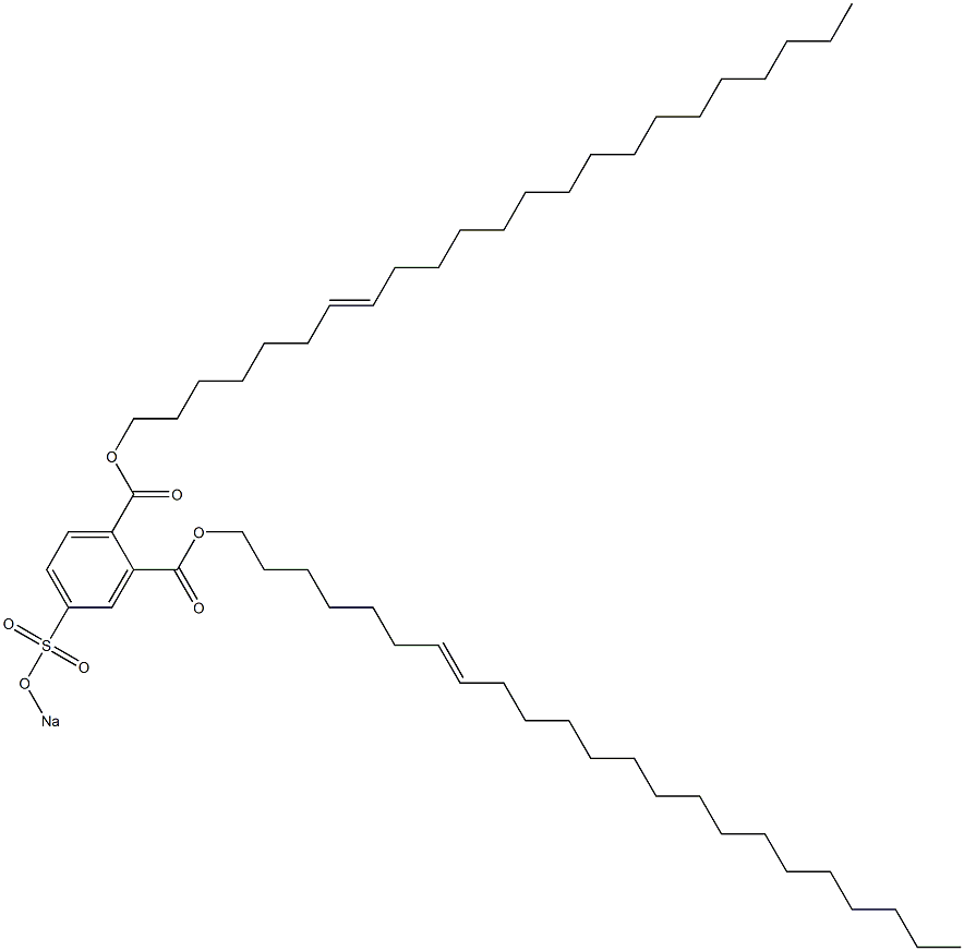 4-(Sodiosulfo)phthalic acid di(7-tricosenyl) ester Struktur