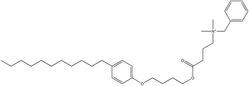 N,N-Dimethyl-N-benzyl-N-[3-[[4-(4-undecylphenyloxy)butyl]oxycarbonyl]propyl]aminium Struktur