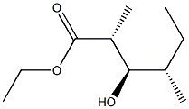 (2R,3R,4S)-2,4-Dimethyl-3-hydroxyhexanoic acid ethyl ester Struktur