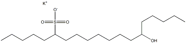 14-Hydroxynonadecane-6-sulfonic acid potassium salt Struktur