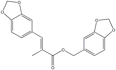 3-(1,3-Benzodioxol-5-yl)-2-methylpropenoic acid 1,3-benzodioxol-5-ylmethyl ester Struktur