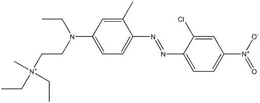 2-[[4-[(2-Chloro-4-nitrophenyl)azo]-3-methylphenyl]ethylamino]-N,N-diethyl-N-methylethanaminium Struktur