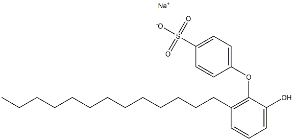 2'-Hydroxy-6'-tridecyl[oxybisbenzene]-4-sulfonic acid sodium salt Struktur