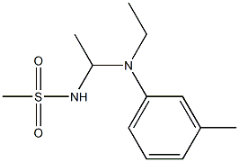 N-Ethyl-N-[1-(methylsulfonylamino)ethyl]-m-toluidine Struktur