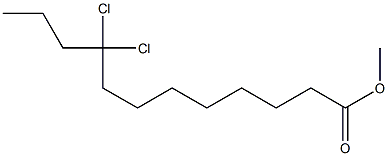 9,9-Dichlorododecanoic acid methyl ester Struktur