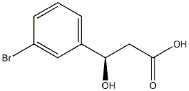 [R,(+)]-3-(m-Bromophenyl)-3-hydroxypropionic acid Struktur