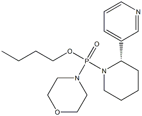 3-[(2S)-1-[Butoxy(morpholino)phosphinyl]piperidin-2-yl]pyridine Struktur