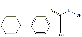 N-Methyl-2-hydroxy-2-methyl-2-(4-cyclohexylphenyl)acetohydroxamic acid Struktur