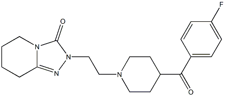 2-[2-[4-(4-Fluorobenzoyl)-1-piperidinyl]ethyl]-5,6,7,8-tetrahydro-1,2,4-triazolo[4,3-a]pyridin-3(2H)-one Struktur