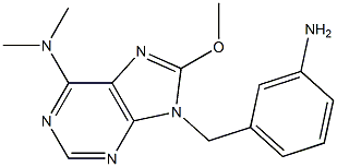 6-Dimethylamino-8-methoxy-9-(3-aminobenzyl)-9H-purine Struktur