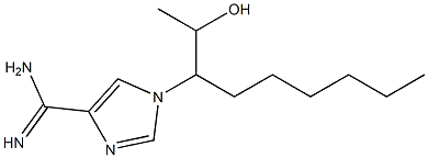 1-[1-(1-Hydroxyethyl)heptyl]-1H-imidazole-4-carboxamidine Struktur