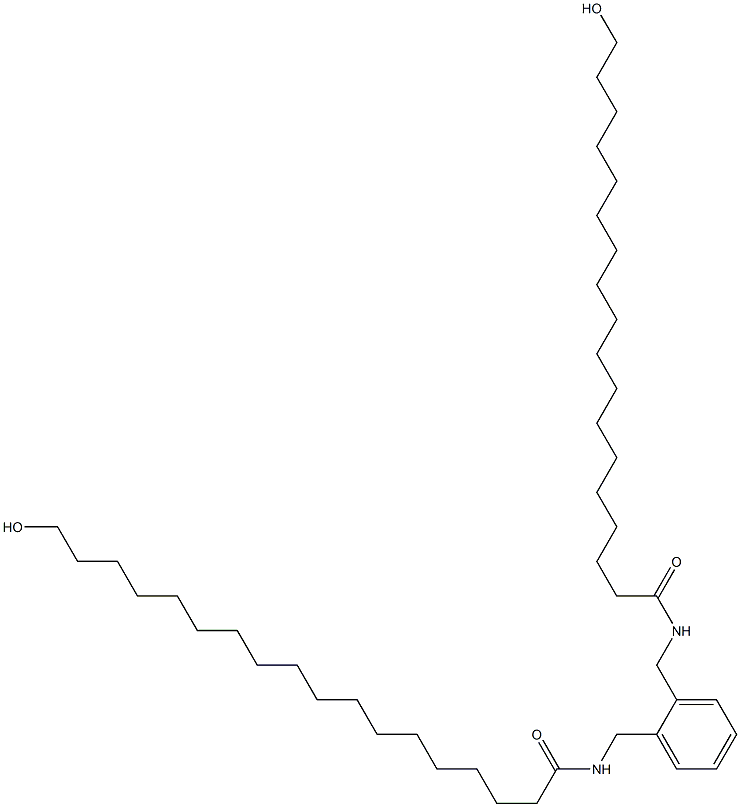 N,N'-(1,2-Phenylenebismethylene)bis(18-hydroxystearamide) Struktur