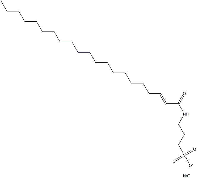 3-[(1-Oxo-2-henicosen-1-yl)amino]-1-propanesulfonic acid sodium salt Struktur