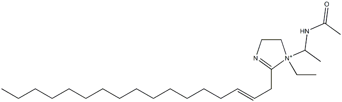 1-[1-(Acetylamino)ethyl]-1-ethyl-2-(2-heptadecenyl)-2-imidazoline-1-ium Struktur