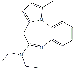 1-Methyl-5-(diethylamino)-4H-[1,2,4]triazolo[4,3-a][1,5]benzodiazepine Struktur