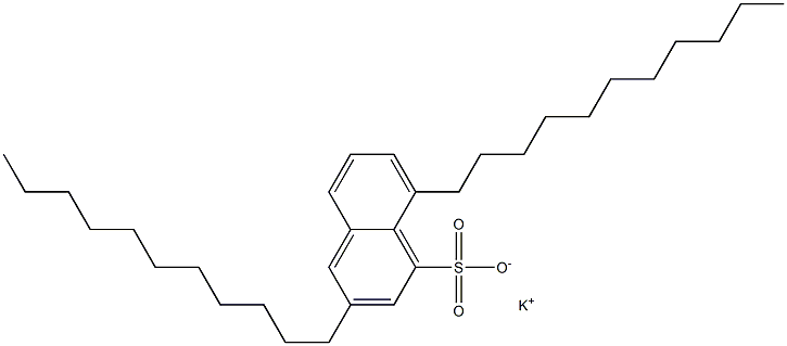 3,8-Diundecyl-1-naphthalenesulfonic acid potassium salt Struktur