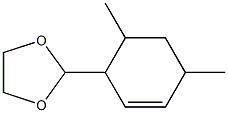 2-(2,4-Dimethyl-5-cyclohexenyl)-1,3-dioxolane Struktur