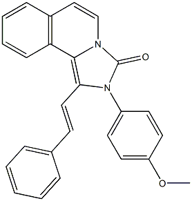 1-[(E)-2-Phenylethenyl]-2-(4-methoxyphenyl)imidazo[5,1-a]isoquinolin-3(2H)-one Struktur