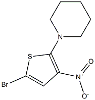 2-Piperidino-3-nitro-5-bromothiophene Struktur