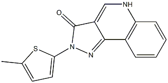 3,5-Dihydro-2-(5-methyl-2-thienyl)-2H-pyrazolo[4,3-c]quinolin-3-one Struktur