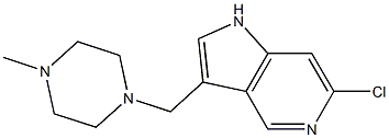 6-Chloro-3-[(4-methyl-1-piperazinyl)methyl]-1H-pyrrolo[3,2-c]pyridine Struktur