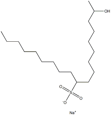 2-Hydroxynonadecane-10-sulfonic acid sodium salt Struktur