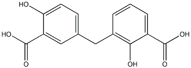 3-(3-Carboxy-4-hydroxybenzyl)-2-hydroxybenzoic acid Struktur