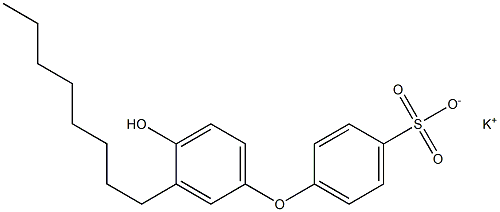 4'-Hydroxy-3'-octyl[oxybisbenzene]-4-sulfonic acid potassium salt Struktur