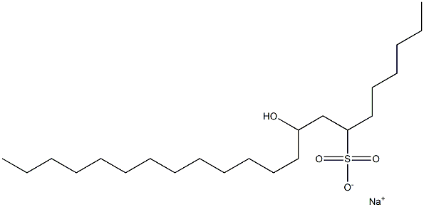 9-Hydroxydocosane-7-sulfonic acid sodium salt Struktur