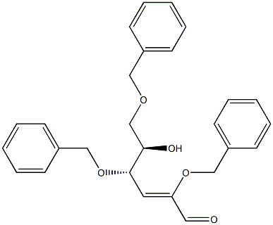 (2Z,4S,5R)-2,4,6-Tris(benzyloxy)-5-hydroxy-2-hexenal Struktur