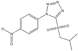 Isobutyl 1-(4-nitrophenyl)-1H-tetrazol-5-yl sulfone Struktur