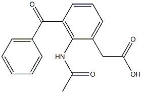 2-Acetylamino-3-benzoylbenzeneacetic acid Struktur