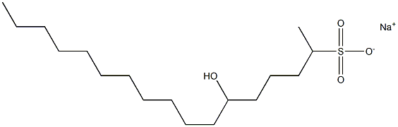 6-Hydroxyheptadecane-2-sulfonic acid sodium salt Struktur