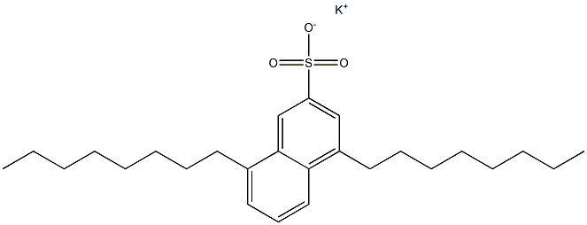 4,8-Dioctyl-2-naphthalenesulfonic acid potassium salt Struktur