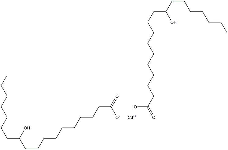 Bis(11-hydroxyoctadecanoic acid)cadmium salt Struktur