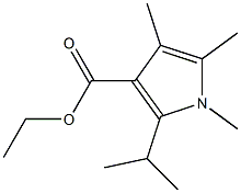 2-Isopropyl-1,4,5-trimethyl-1H-pyrrole-3-carboxylic acid ethyl ester Struktur