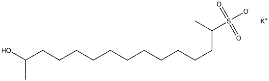 14-Hydroxypentadecane-2-sulfonic acid potassium salt Struktur