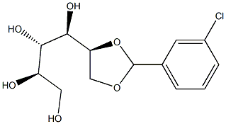 5-O,6-O-(3-Chlorobenzylidene)-L-glucitol Struktur