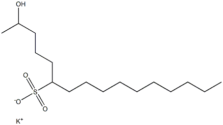 2-Hydroxyhexadecane-6-sulfonic acid potassium salt Struktur