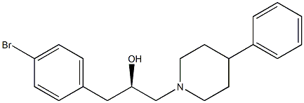 (R)-1-(4-Bromophenyl)-3-(4-phenyl-1-piperidinyl)-2-propanol Struktur