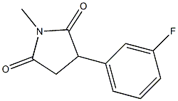 2-(m-Fluorophenyl)-N-methylsuccinimide Struktur