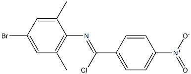 Chloro(4-nitrophenyl)-N-(2,6-dimethyl-4-bromophenyl)methanimine Struktur