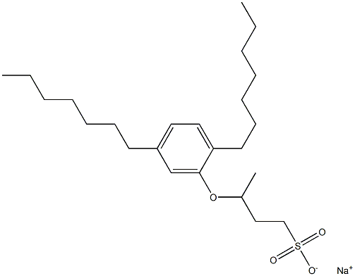 3-(2,5-Diheptylphenoxy)butane-1-sulfonic acid sodium salt Struktur