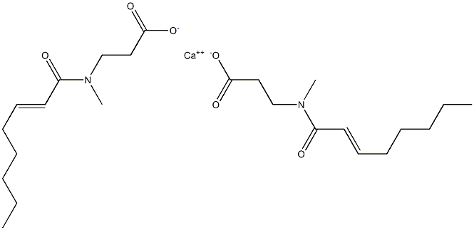 Bis[3-[N-methyl-N-(2-octenoyl)amino]propionic acid]calcium salt Struktur