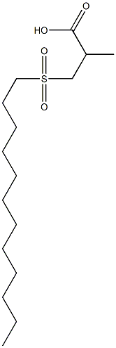 2-(Dodecylsulfonylmethyl)propionic acid Struktur