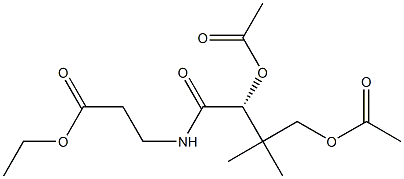 (+)-3-[[(R)-2,4-Di(acetyloxy)-3,3-dimethyl-1-oxobutyl]amino]propanoic acid ethyl ester Struktur