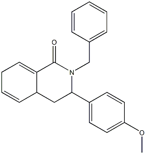 3,4,4a,7-Tetrahydro-2-benzyl-3-(4-methoxyphenyl)isoquinolin-1(2H)-one Struktur