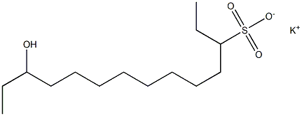 12-Hydroxytetradecane-3-sulfonic acid potassium salt Struktur