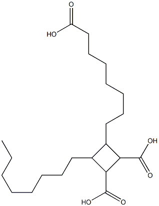 4-(7-Carboxyheptyl)-3-octyl-1,2-cyclobutanedicarboxylic acid Struktur