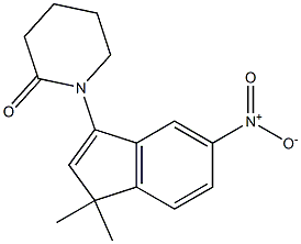 1-(1,1-Dimethyl-5-nitro-1H-inden-3-yl)piperidin-2-one Struktur